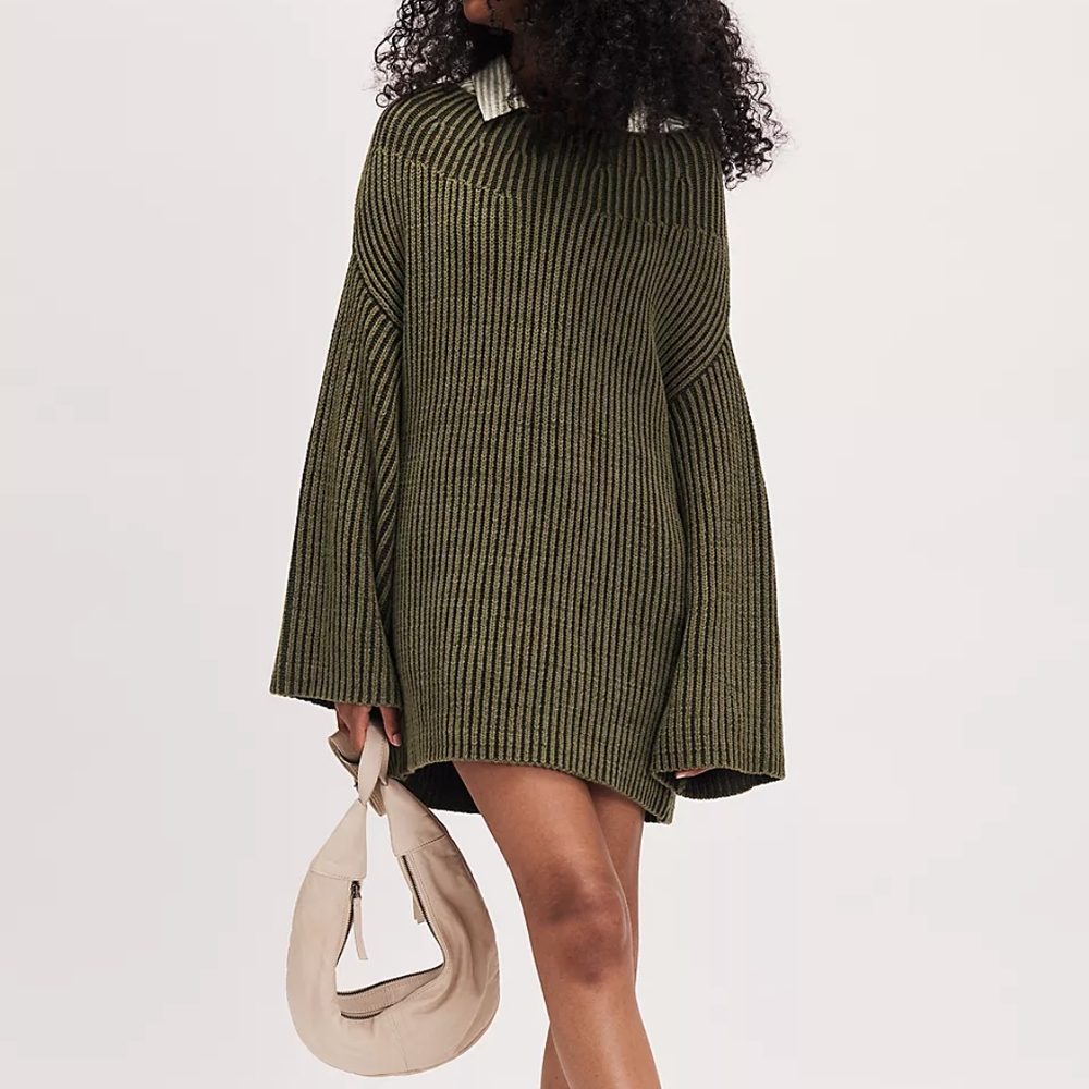 NWT Free People Charlotte Sweater | chive combo | medium